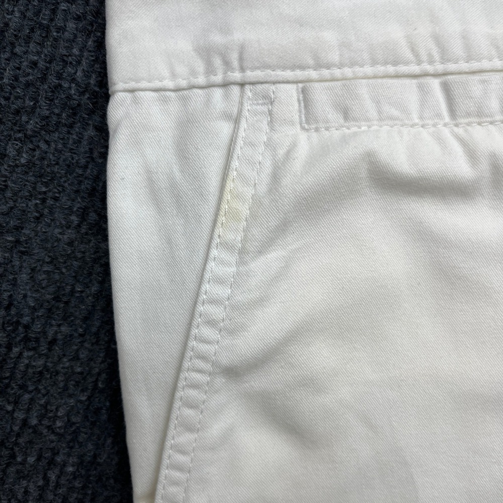 Le Tigre Mens Chino Shorts White Size 40 NWT Vintage Style Preppy Cotton Twill - Picture 3 of 11